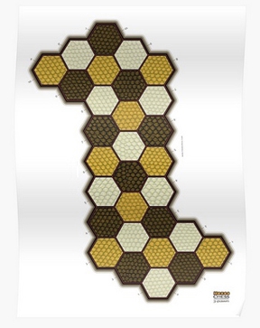 Hexes 3-pawn chess board printed on poster paper