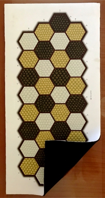 Hexes 4-pawn chess board printed on mousepad material