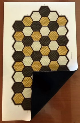 Hexes 6-pawn chess board printed on mousepad material