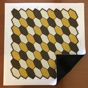 Hexes 3-pawn chess board printed on mousepad material